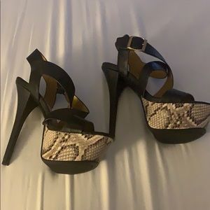 Snakeskin Dollhouse Heels